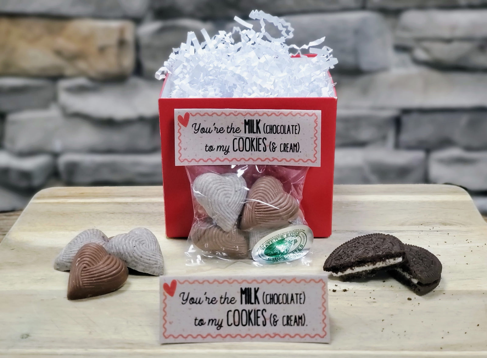 Milk & Cookies Chocolate Valentine Hearts