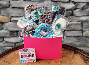 "Thanks For All You Do ROUND here" Chocolate Thank You Basket