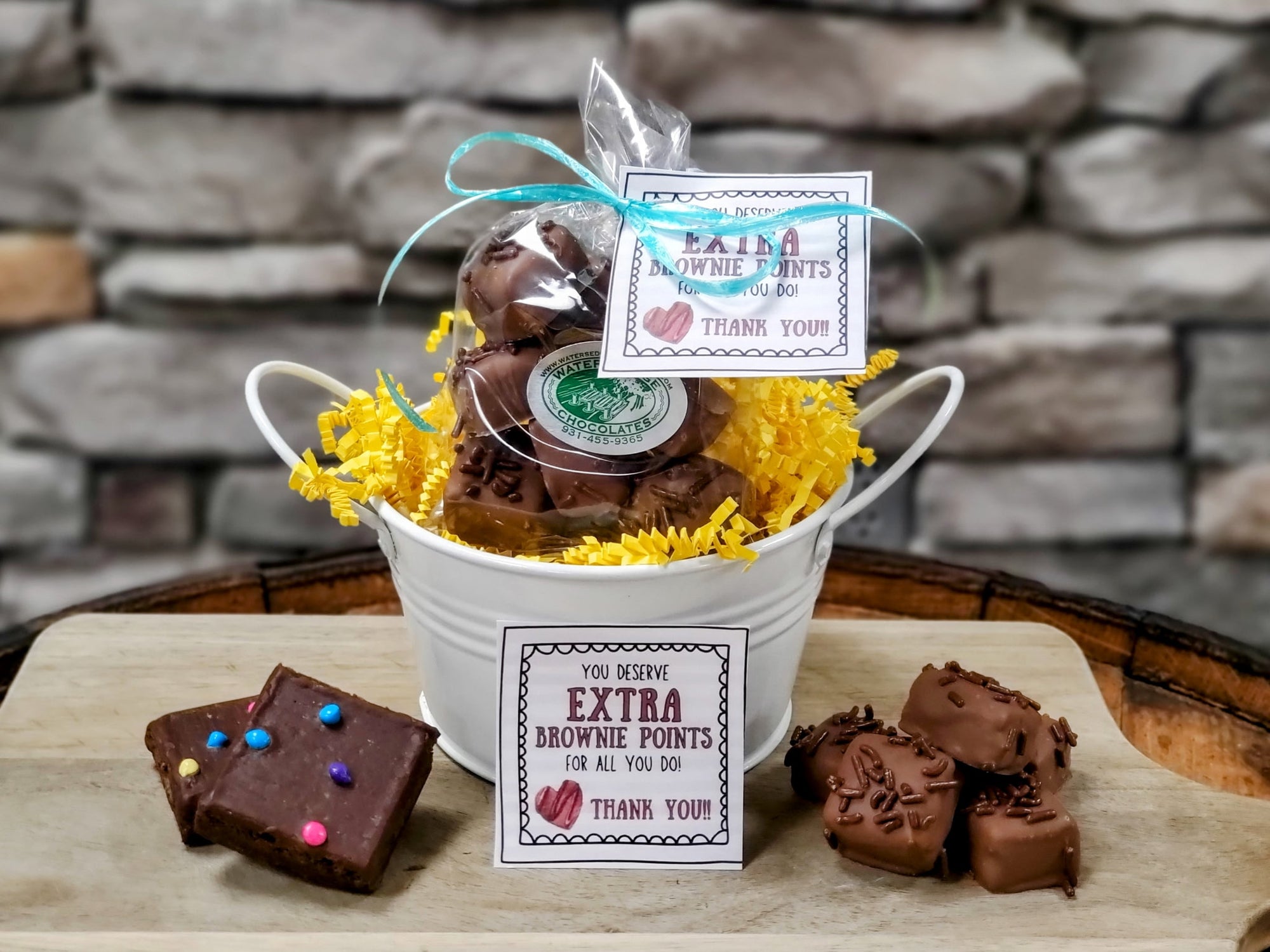 "Extra Brownie Points" Chocolate Cosmic Brownie Bites Teacher Gift