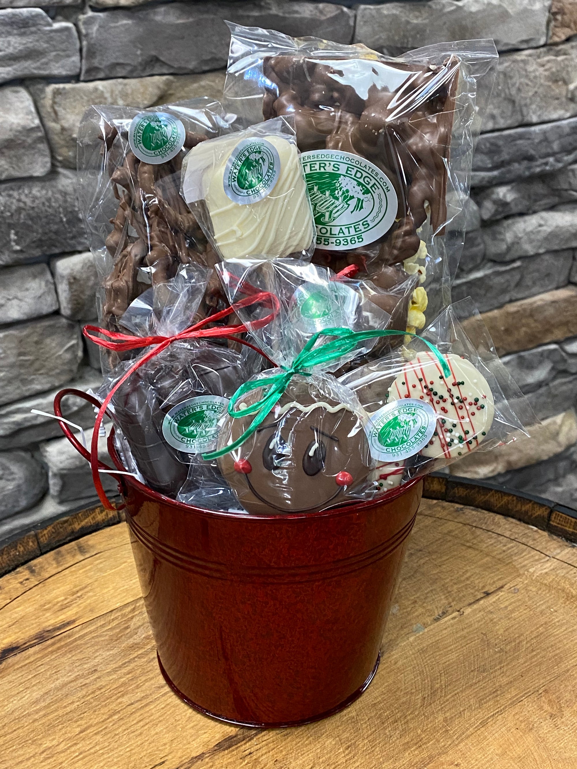 Chocolate Christmas Character Basket