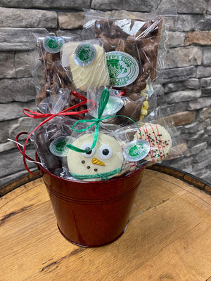 Chocolate Christmas Character Basket