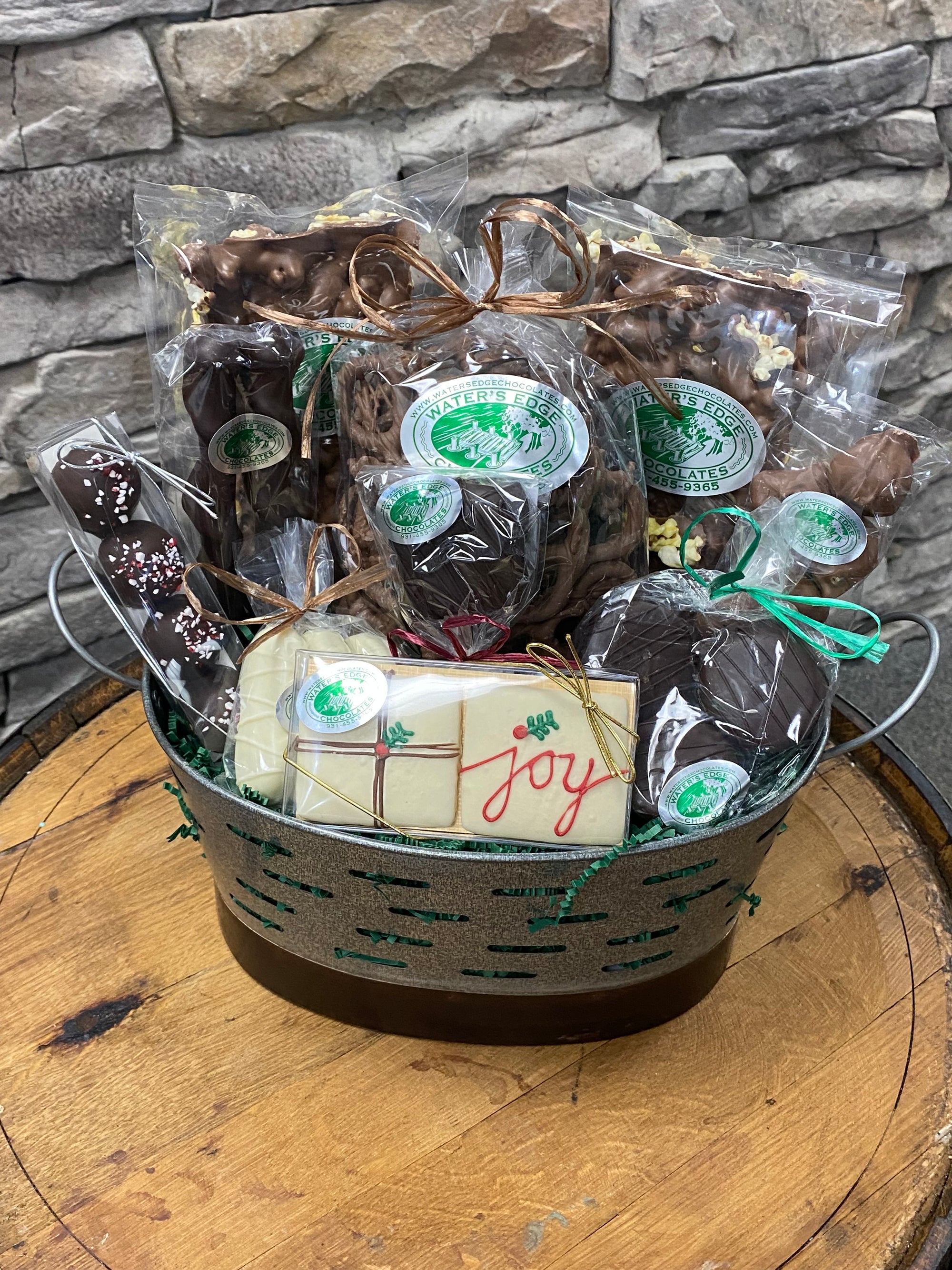Chocolate Christmas Vintage Olive Basket
