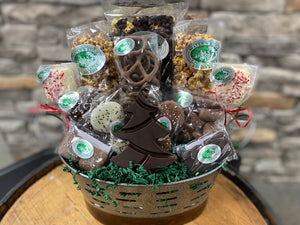 Chocolate Christmas Vintage Olive Basket