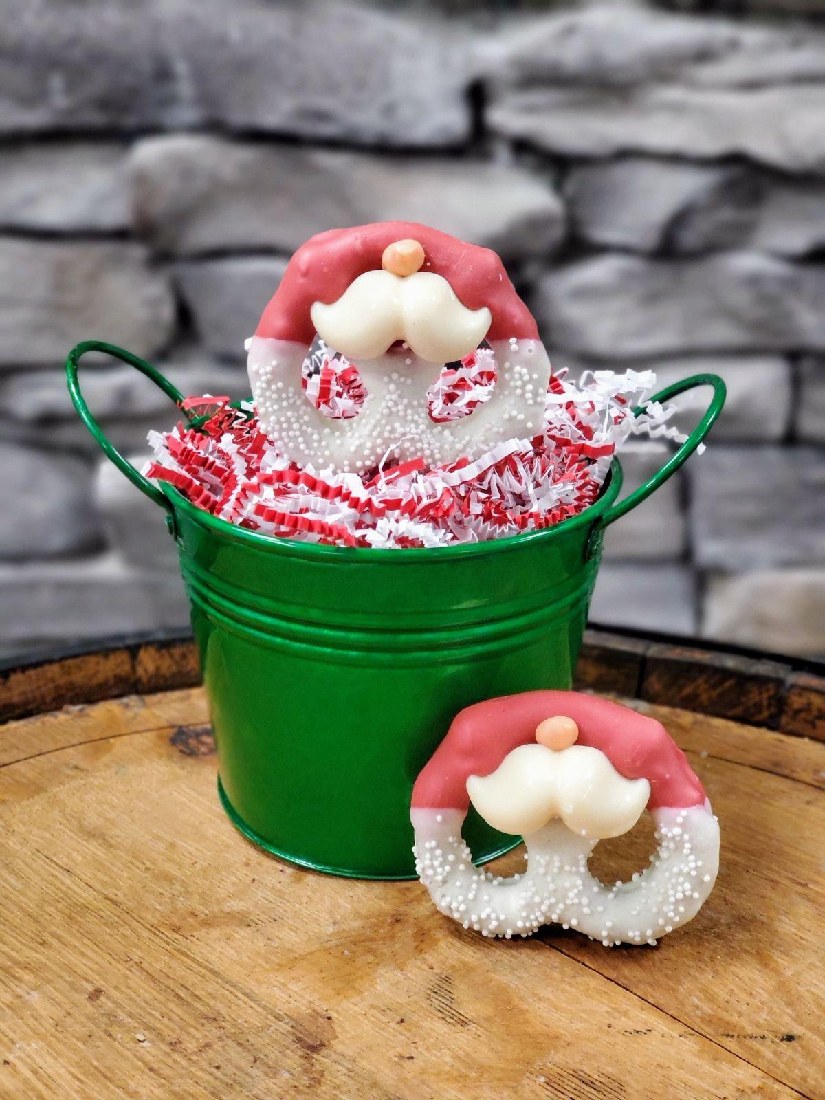 Chocolate Santa Pretzel