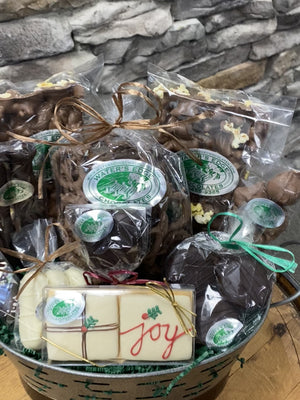 Chocolate Christmas Vintage Olive Basket
